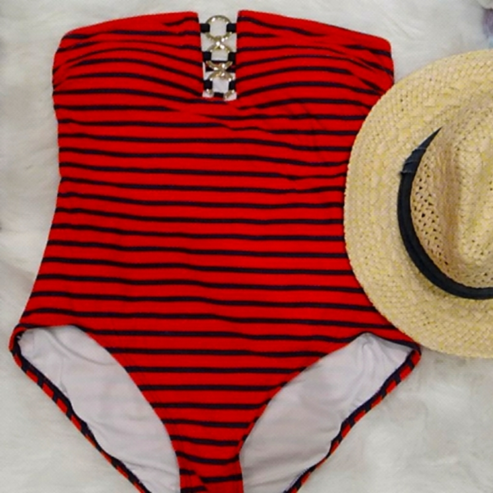 Michael Kors NWOT Navy/Red Swimsuit🥰🏖🏝💋